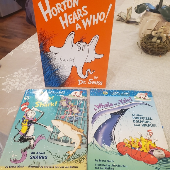 Dr. Seuss Books  Horton Hears a Who ,Hark a Shark  and A whale of a Tale - Picture 1 of 10